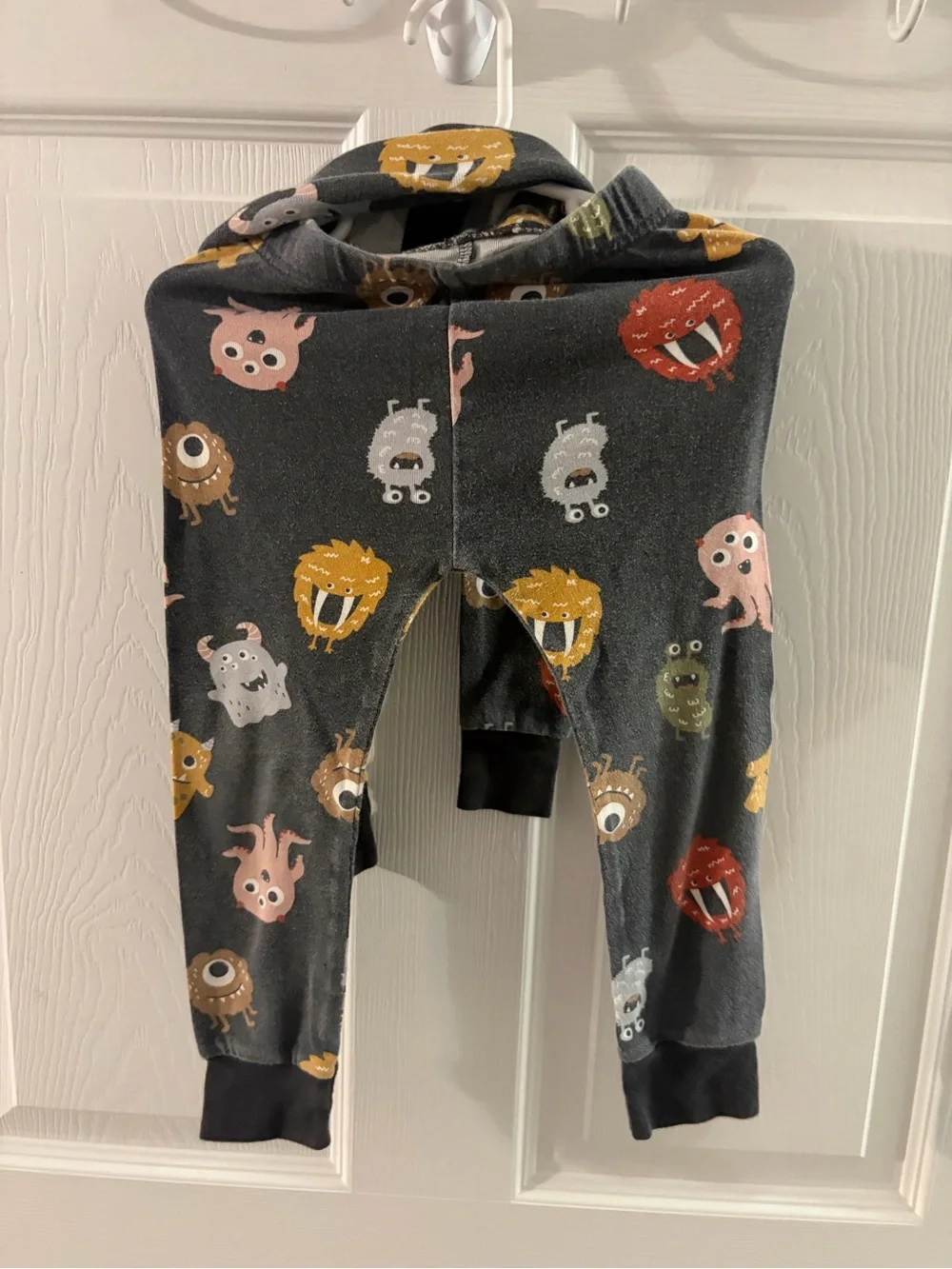Old Navy Charcoal Kids Monster Print Pajama Set
